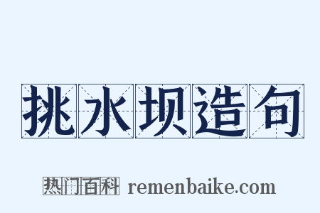 挑水坝造句是什么意思的图片